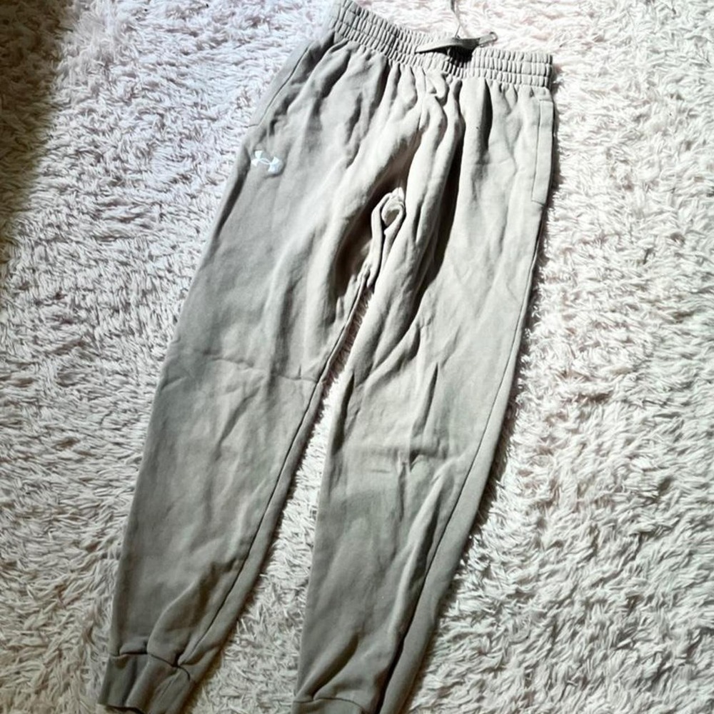 Under Armour Beige Neutral Clean Girl Athletic Joggers Womens S Aesthetic Cozy